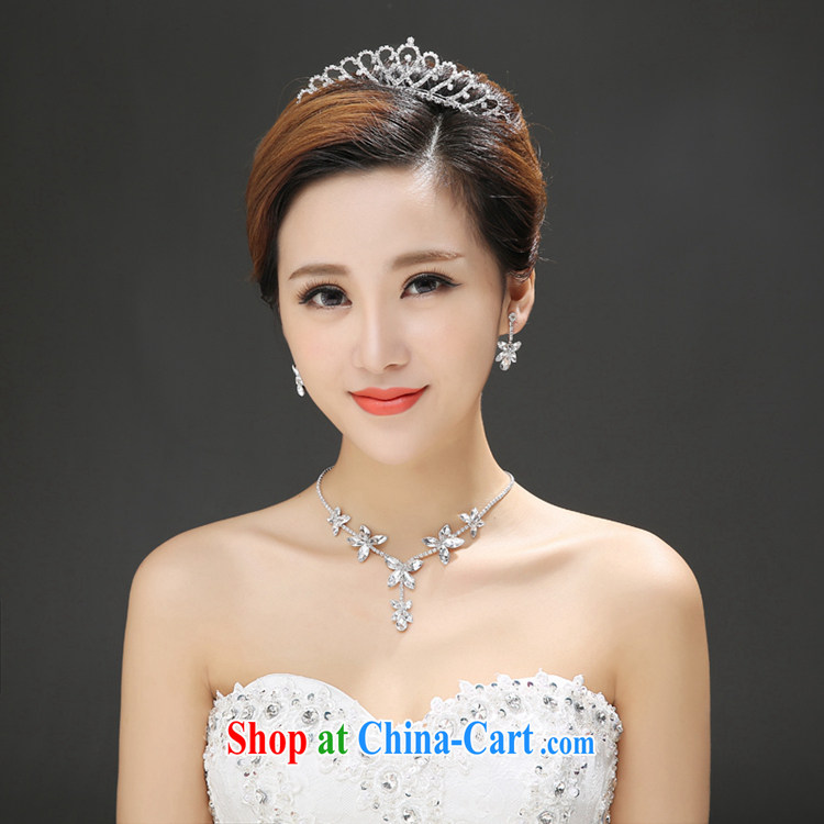 Time his Korean version, Japan, and South Korea wedding accessories bride's wedding dinner dress private luxury parquet drill Crown flower-shaped necklace earrings 3-piece kit gift box 3-piece set of pictures, price, brand platters! Elections are good character, the national distribution, so why buy now enjoy more preferential! Health