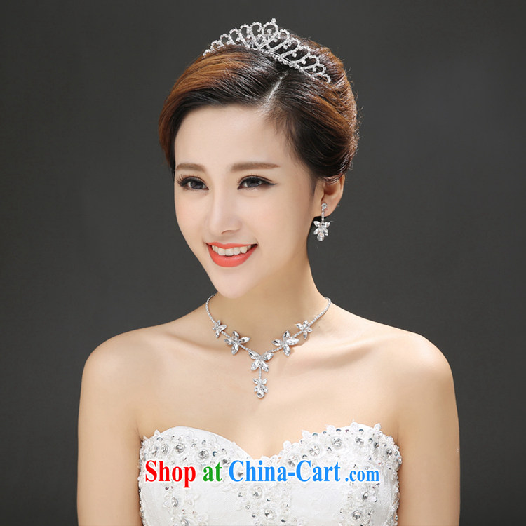 Time his Korean version, Japan, and South Korea wedding accessories bride's wedding dinner dress private luxury parquet drill Crown flower-shaped necklace earrings 3-piece kit gift box 3-piece set of pictures, price, brand platters! Elections are good character, the national distribution, so why buy now enjoy more preferential! Health