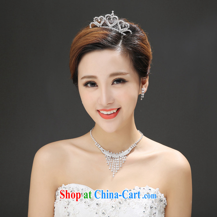Time his new Korean bridal wedding head-dress heart-shaped crown and ornaments necklace earrings 3-piece kit dress accessories, Japan, and South Korea wedding accessories jewelry gift sets 3 piece set of pictures, price, brand platters! Elections are good character, the national distribution, so why buy now enjoy more preferential! Health