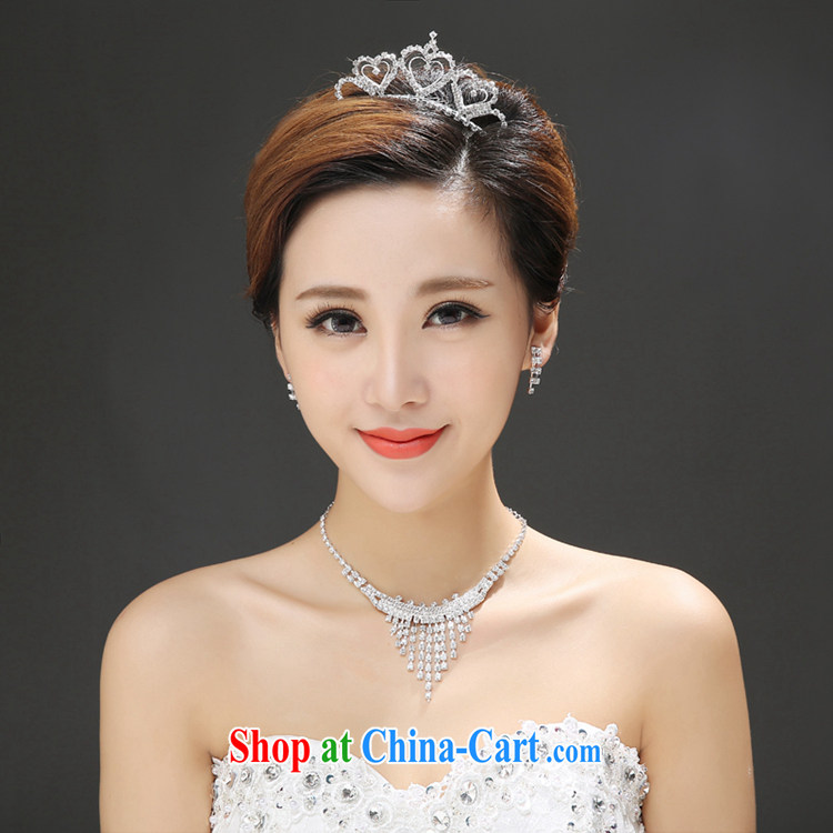 Time his new Korean bridal wedding head-dress heart-shaped crown and ornaments necklace earrings 3-piece kit dress accessories, Japan, and South Korea wedding accessories jewelry gift sets 3 piece set of pictures, price, brand platters! Elections are good character, the national distribution, so why buy now enjoy more preferential! Health