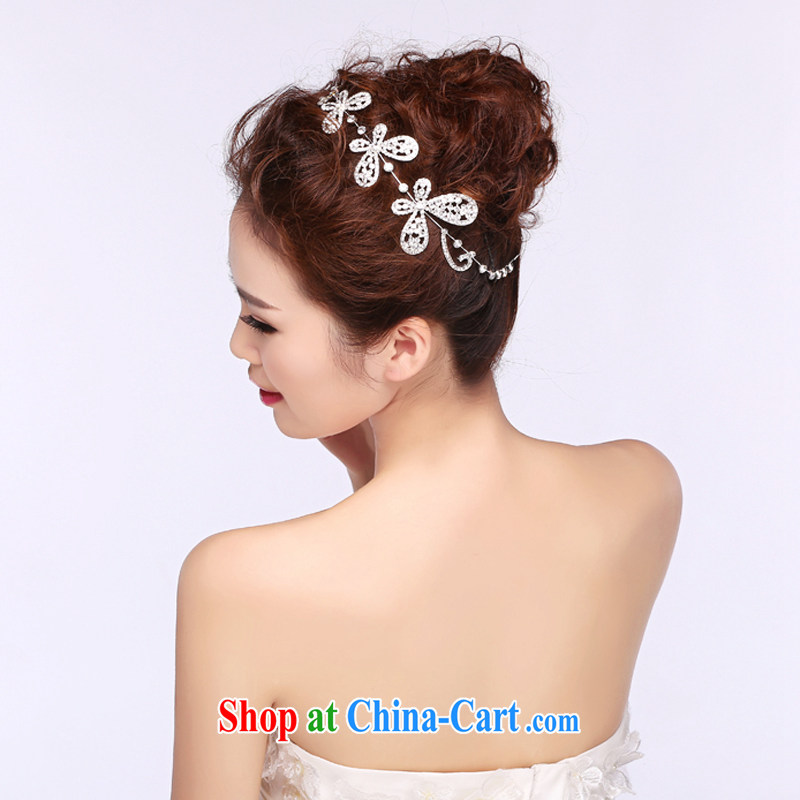Time his Korean-style butterfly flowers bridal hair accessories wedding dress wedding head-dress bridesmaid accessories, Japan, and South Korea wedding accessories and ornaments, the time, and, on-line shopping