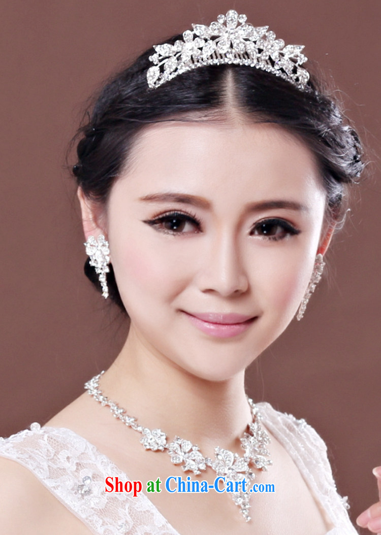 Time his bride Korean-style head-dress earrings necklace 3-piece kit marriage Crown hair accessories wedding dresses accessories gift set 3 piece set of pictures, price, brand platters! Elections are good character, the national distribution, so why buy now enjoy more preferential! Health