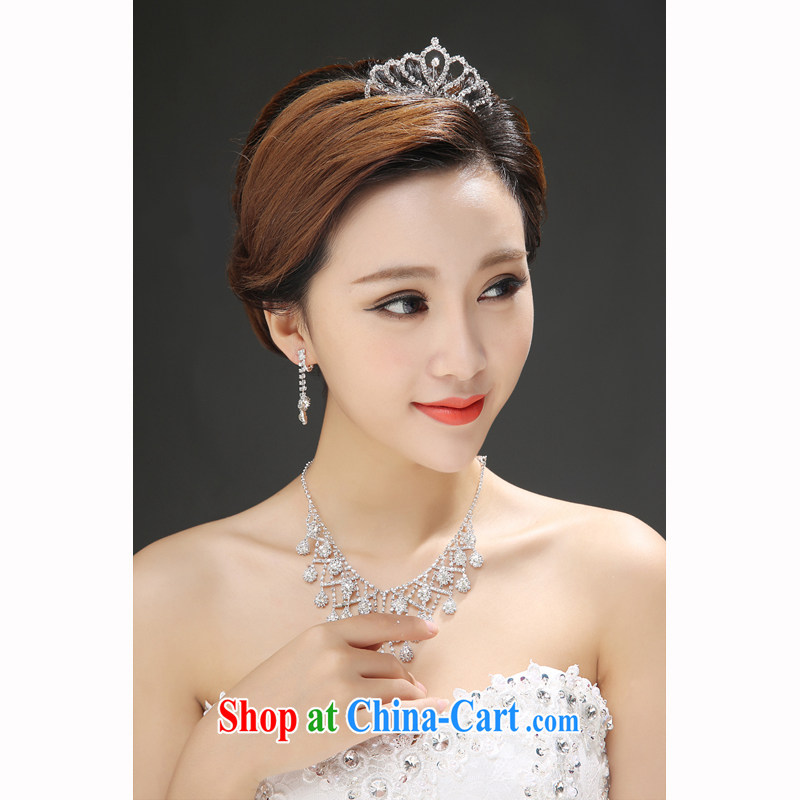 Time Syrian brides and ornaments of jewelry Crown necklace earrings 3-piece kit jewelry hair accessories wedding wedding accessories jewelry gift set 3 piece set, the time, and, on-line shopping