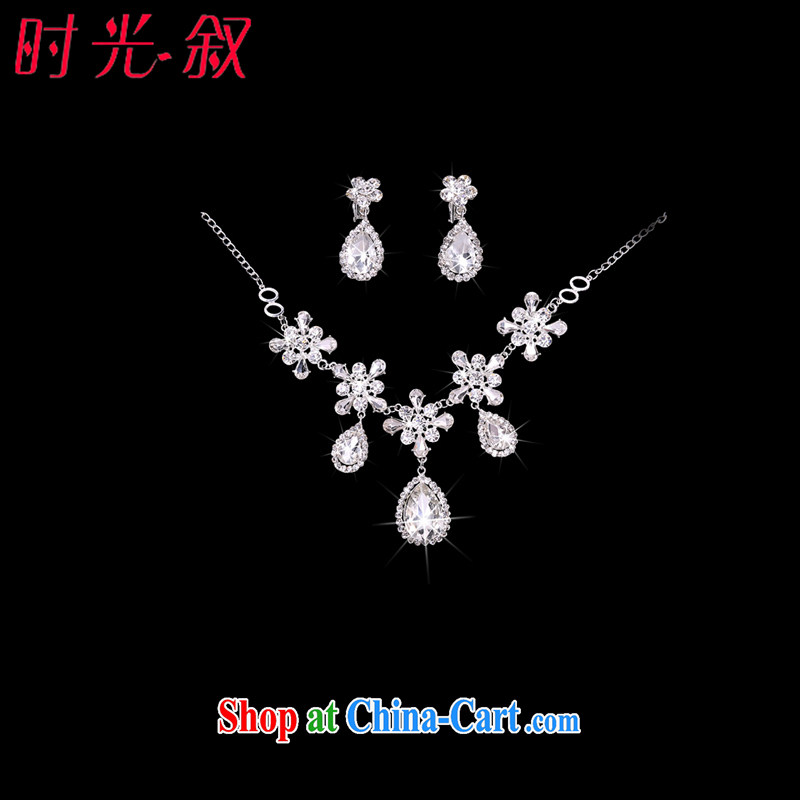 Time Syrian brides and ornaments ornaments for Korean-style Crown necklace earrings wedding jewelry wedding package links with jewelry hair accessories wedding wedding banquet wedding accessories jewelry necklaces earrings