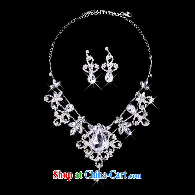 Time Syrian Arab high-end alloy head-dress necklace wedding bridal jewelry sets the shining diamond accessories 3 piece set 3 piece set, the time, and that on-line shopping
