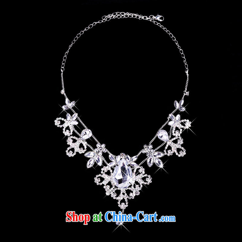 Time Syrian Arab high-end alloy head-dress necklace wedding bridal jewelry sets the shining diamond accessories 3 piece set 3 piece set, the time, and that on-line shopping