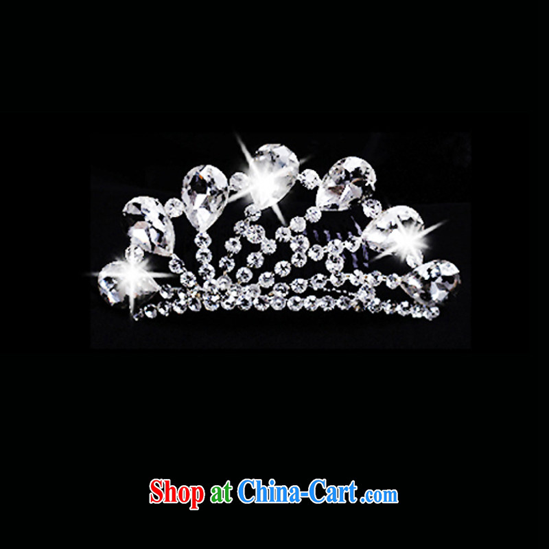 Time his Korean-style alloy, bridal jewelry Crown 3 piece wedding head-dress the flower drill wedding accessories, Japan, and South Korea style jewelry gift box 3 piece set, the time, and shopping on the Internet