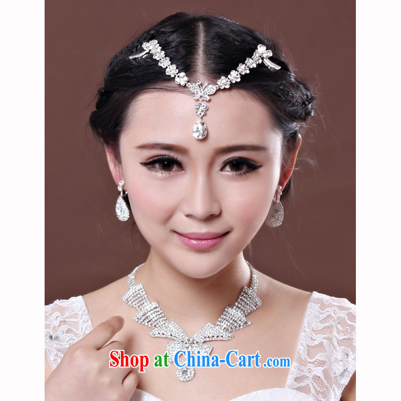 Time his bride's accessories 3-piece kit and trim-trim Crown necklace earrings jewelry hair accessories wedding wedding banquet activities party Accessories jewelry and time, and shopping on the Internet