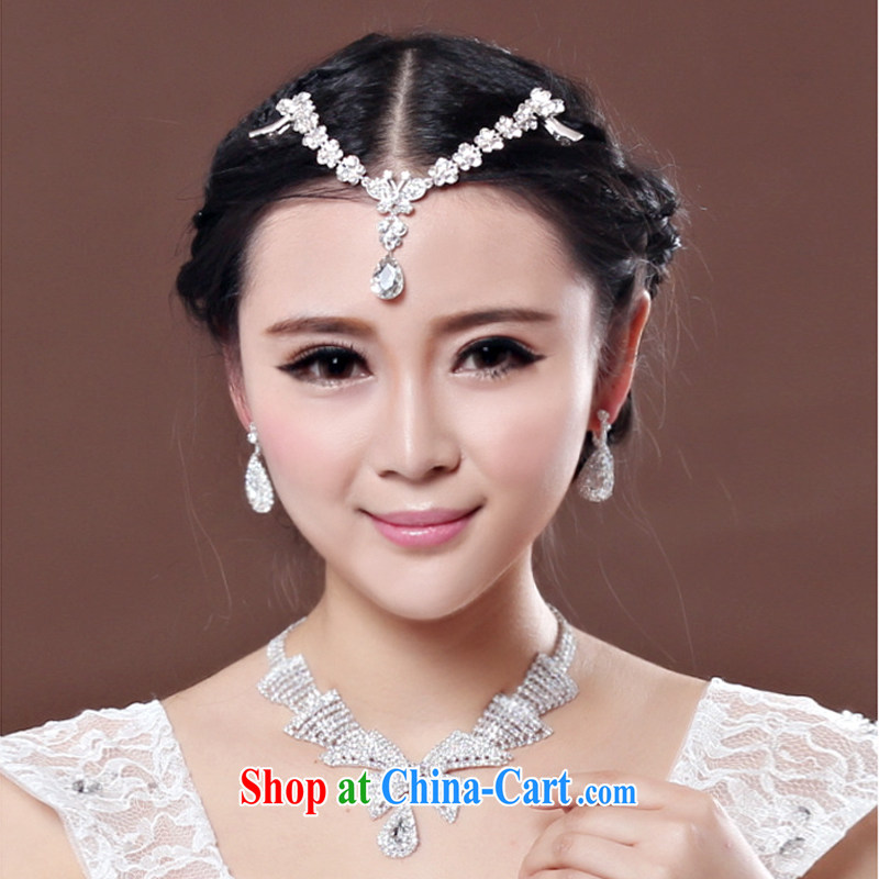 Time his bride's accessories 3-piece kit and trim-trim Crown necklace earrings jewelry hair accessories wedding wedding banquet activities party Accessories jewelry and time, and shopping on the Internet