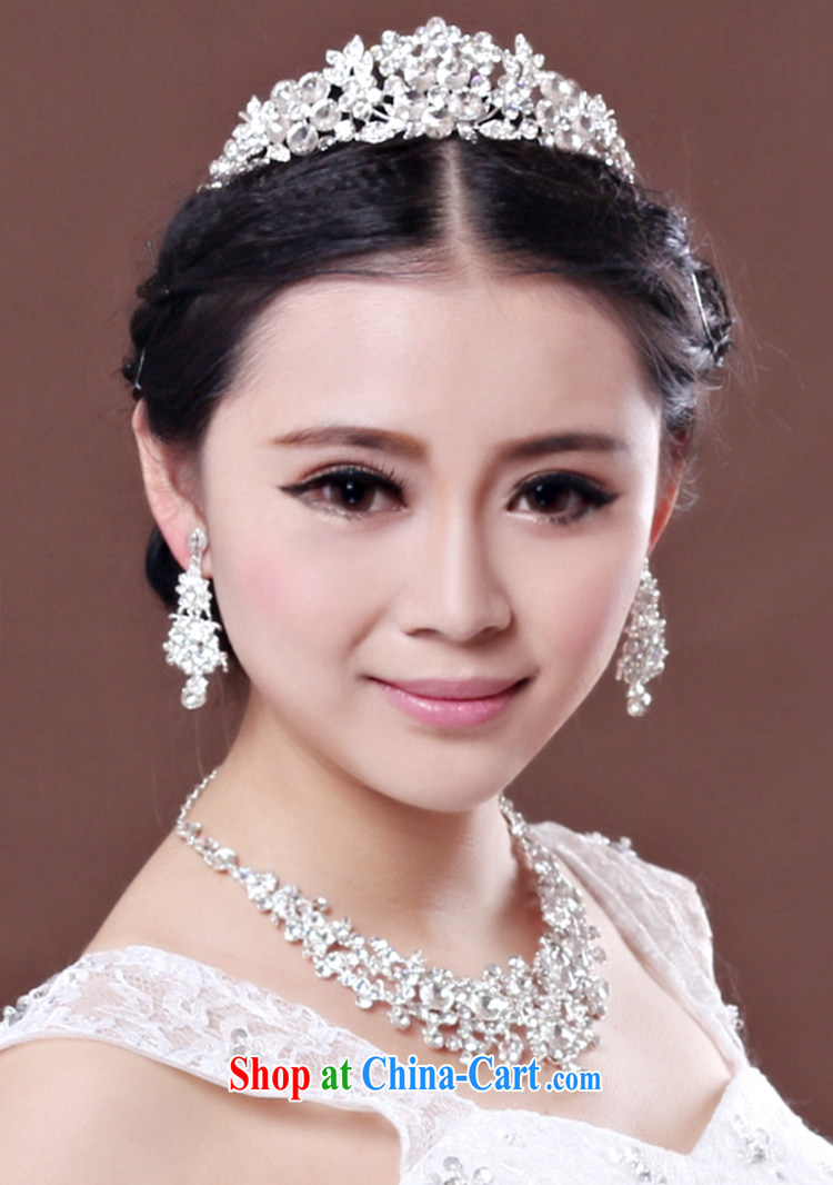 Time his bride's head-dress 3 Piece Set Korean-style necklace earrings Crown hair accessories kit wedding accessories wedding jewelry gift set 3 piece set of pictures, price, brand platters! Elections are good character, the national distribution, so why buy now enjoy more preferential! Health