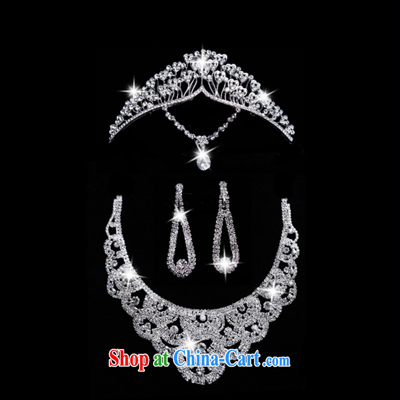 Time his bride's new Korean-style and ornaments of jewelry Crown necklace earrings 3-piece kit jewelry hair accessories wedding wedding accessories jewelry Crown, the time, and, on-line shopping