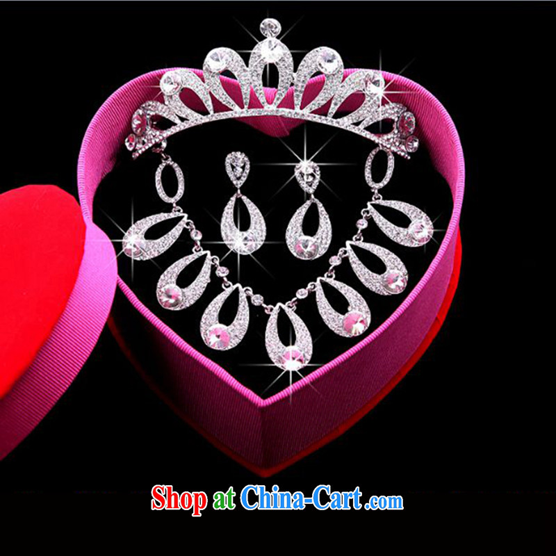 Time his bride Korean-style and ornaments of jewelry Crown necklace earrings 3-piece kit drops jewelry hair accessories wedding wedding accessories jewelry necklace earrings, the time, and, on-line shopping