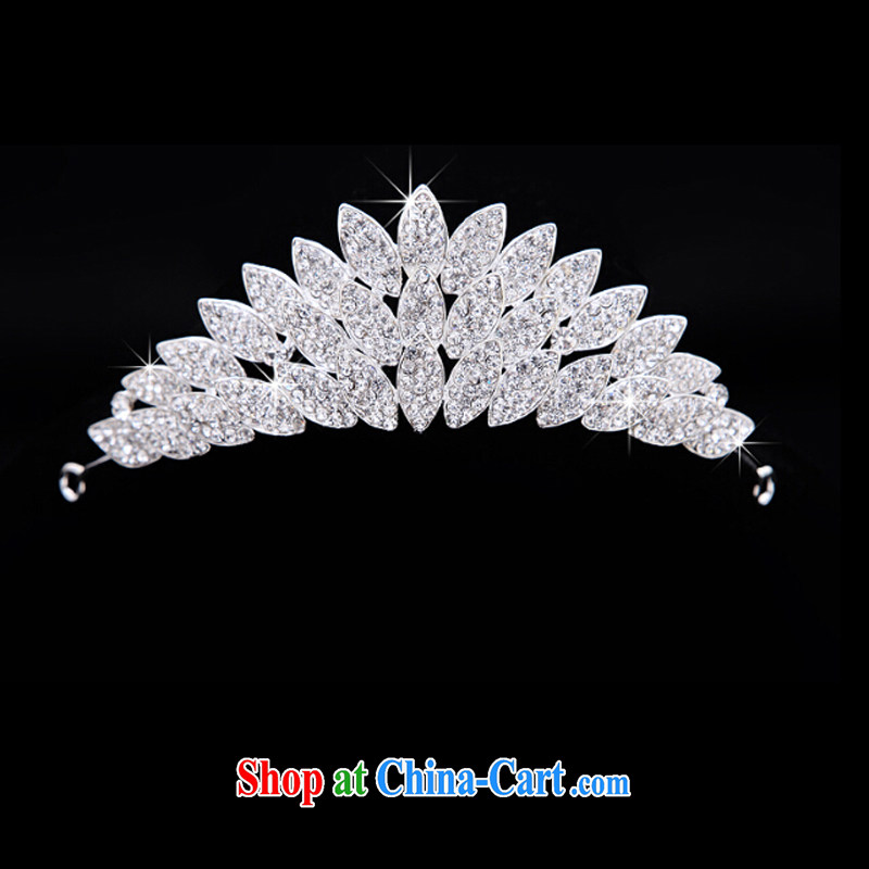 Time Syrian leaf-shaped Korean bridal headdress-trim Crown necklace earrings 3-piece kit jewelry hair accessories wedding wedding accessories jewelry necklace earrings, the time, and, on-line shopping