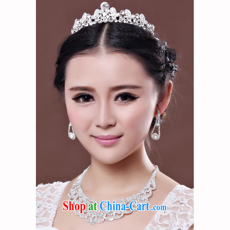 Time Syria 2015 bridal wedding accessories and ornaments of jewelry Crown necklace earrings 3-piece kit jewelry hair accessories wedding jewelry gift set 3 piece set, the time, and that on-line shopping