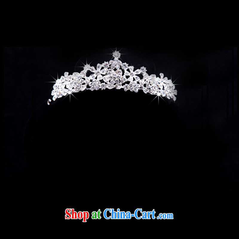 Time his bride's new Korean-style flowers and ornaments of jewelry Crown necklace earrings 3-piece kit jewelry hair accessories wedding wedding accessories jewelry gift set 3 piece set, the time, and shopping on the Internet
