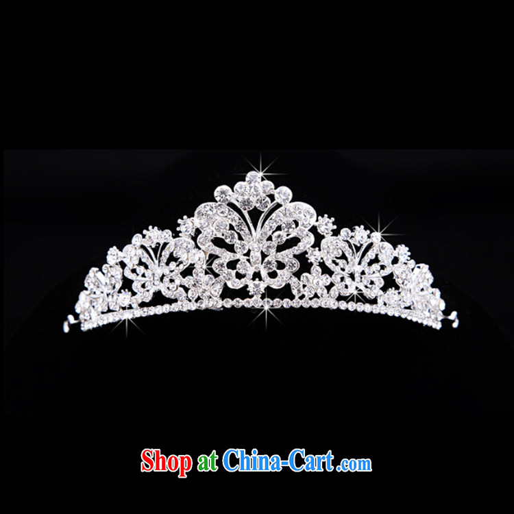 Time his Korean bridal headdress of ornaments Crown necklace earrings 3-piece kit butterfly jewelry hair accessories wedding wedding accessories jewelry gift set 3 piece set of pictures, price, brand platters! Elections are good character, the national distribution, so why buy now enjoy more preferential! Health