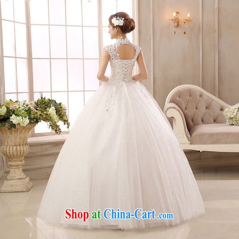 Marriage wedding dresses 2015 new, modern white lace-up collar package shoulder back with retro graphics thin white XS, joshon&Joe, shopping on the Internet
