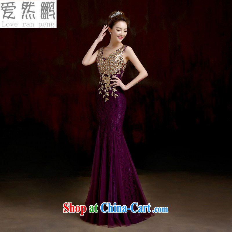 Love so Peng 2015 winter clothing bows bridal gown new wedding crowsfoot long dresses, wedding toast serving red customers to size the do not return, love so Pang, shopping on the Internet