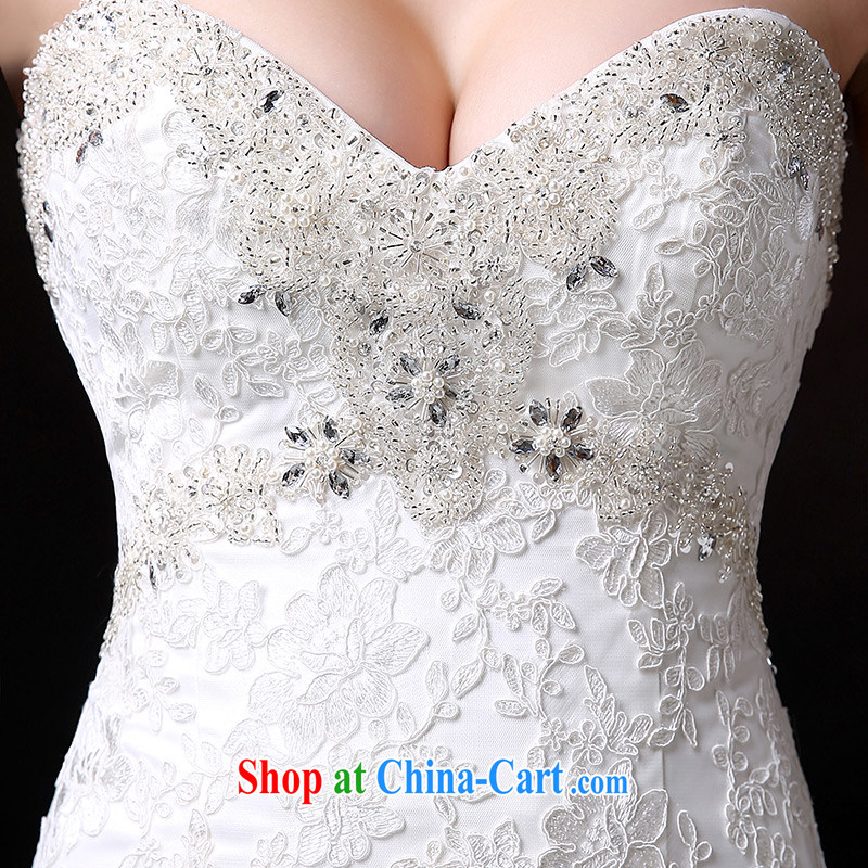 DressilyMe custom wedding - 2015 new erase chest luxury crowsfoot wedding dress lace inserts drill-flash bridal gown dress white - out of stock 25 day shipping tailored DRESSILY ME OCCASIONS WEAR ON - LINE, shopping on the Internet