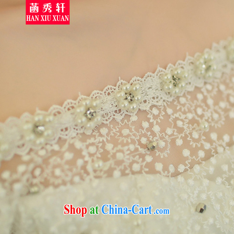 on Hennessy Road Show 2015 new beach dress wedding nails Pearl inserts drill dress long dress F 5620 white XL, based on Su-hin, shopping on the Internet