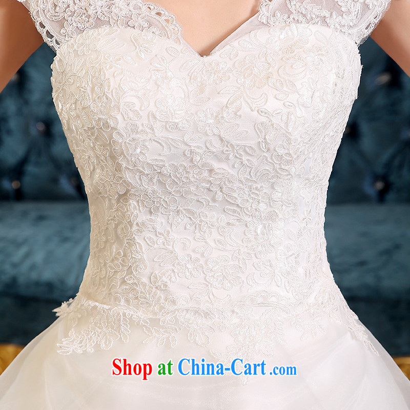 100 the ball wedding dresses new 2015 Winter spring Korean style double-shoulder-tail marriages wedding lace graphics thin Princess skirt the tail wedding white XXL, 100-ball (Ball Lily), online shopping