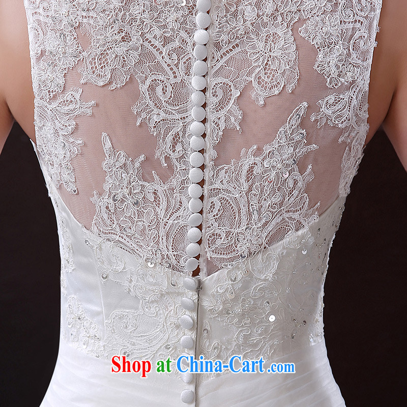 DressilyMe custom wedding - 2015 new Voile transparent high-collar lace does not rule shaggy dress with wedding zipper bridal gown ivory - out of stock 25 day shipping XL, DRESSILY ME OCCASIONS WEAR ON - LINE, shopping on the Internet