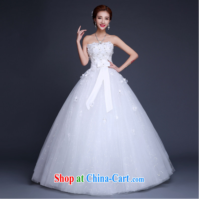 100 the ball wedding dresses new 2015 winter Korean fashion wiped his chest lace tie-pregnant bride wedding with wedding white XXL, 100-ball (Ball Lily), online shopping