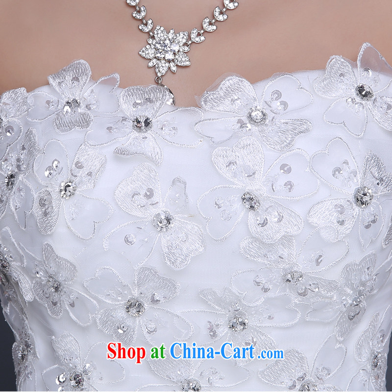 100 the ball wedding dresses new 2015 winter Korean fashion wiped his chest lace tie-pregnant bride wedding with wedding white XXL, 100-ball (Ball Lily), online shopping