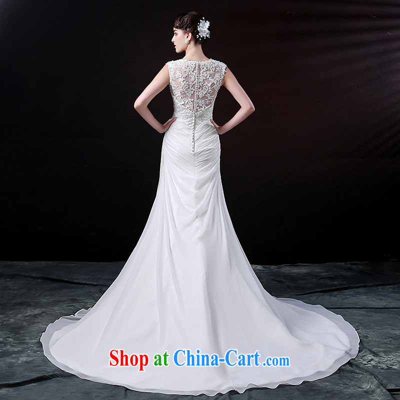 DressilyMe custom wedding dresses - 2015 new lace softness snow woven crowsfoot wedding lace cuff inserts drill the hem back exposed bridal gown White - out of stock 25 day shipping XL, DRESSILY ME OCCASIONS WEAR ON - LINE, shopping on the Internet
