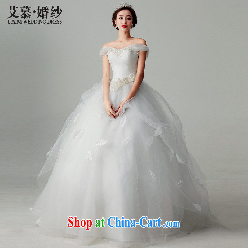 In the spring 2015 new wedding dresses Phoenix rain field shoulder shaggy skirt tails, XS