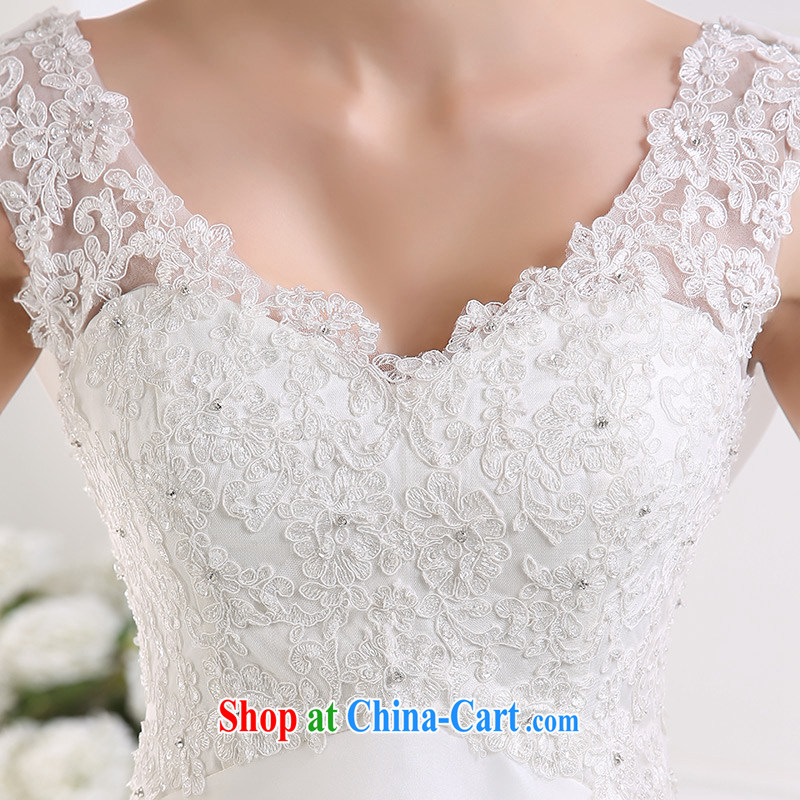 DressilyMe custom wedding dresses - 2015 new high-waist lace A field version V collar beach outdoor wedding lace cuff bridal gown White - out of stock 25 Day Shipping XL, DRESSILY ME OCCASIONS WEAR ON - LINE, shopping on the Internet