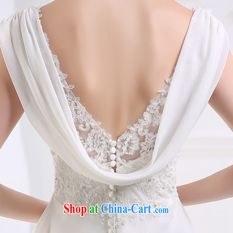 DressilyMe custom wedding dresses - 2015 new high-waist lace A field version V collar beach outdoor wedding lace cuff bridal gown White - out of stock 25 Day Shipping XL, DRESSILY ME OCCASIONS WEAR ON - LINE, shopping on the Internet