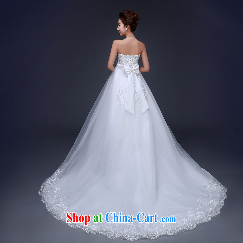 The Vanessa-tail wedding dresses new erase chest marriages female Korean-style, high-waist graphics thin pregnant women to wear long-tail wedding ivory XL (3 - 5 day shipping) and Vanessa (Pnessa), online shopping