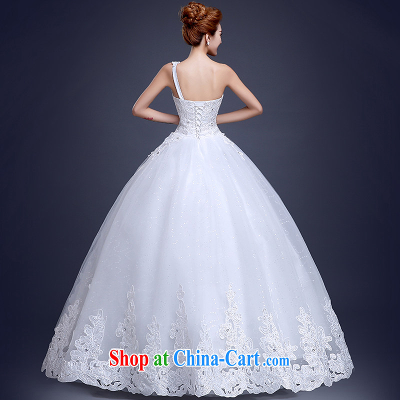 The Vanessa single shoulder wedding dresses Korean Modern marriages the code with wedding wood drill with female white tailored supplement No. Post will not be refunded, Vanessa (Pnessa), online shopping
