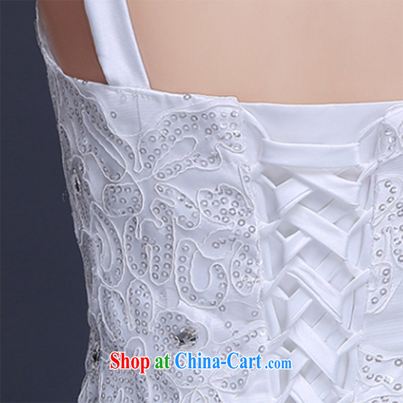 The Vanessa single shoulder wedding dresses Korean Modern marriages the code with wedding wood drill with female white tailored supplement No. Post will not be refunded, Vanessa (Pnessa), online shopping
