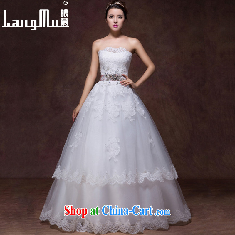 In Luang Prabang in 2015 of new wedding Korean Beauty bare chest lace stylish brides with cultivating graphics thin wedding custom white advanced customization