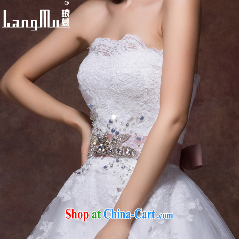 In Luang Prabang in 2015 of new wedding Korean Beauty bare chest lace stylish brides with cultivating graphics thin wedding custom white advanced customization, Luang Prabang, and shopping on the Internet