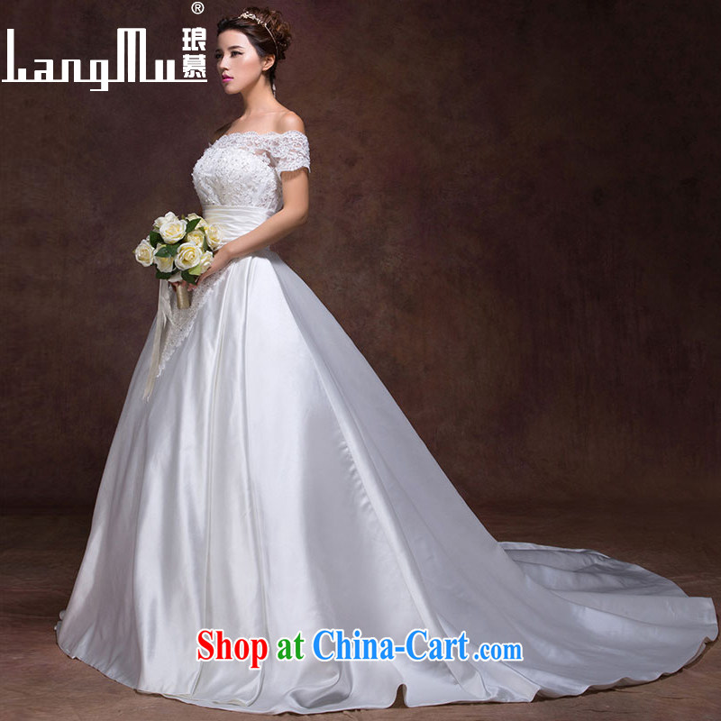 Luang Prabang in 2015 new wedding dresses a bare shoulders chest thick Satin zip-tail fashion a minimalist wedding custom white advanced customization, Luang Prabang, and shopping on the Internet