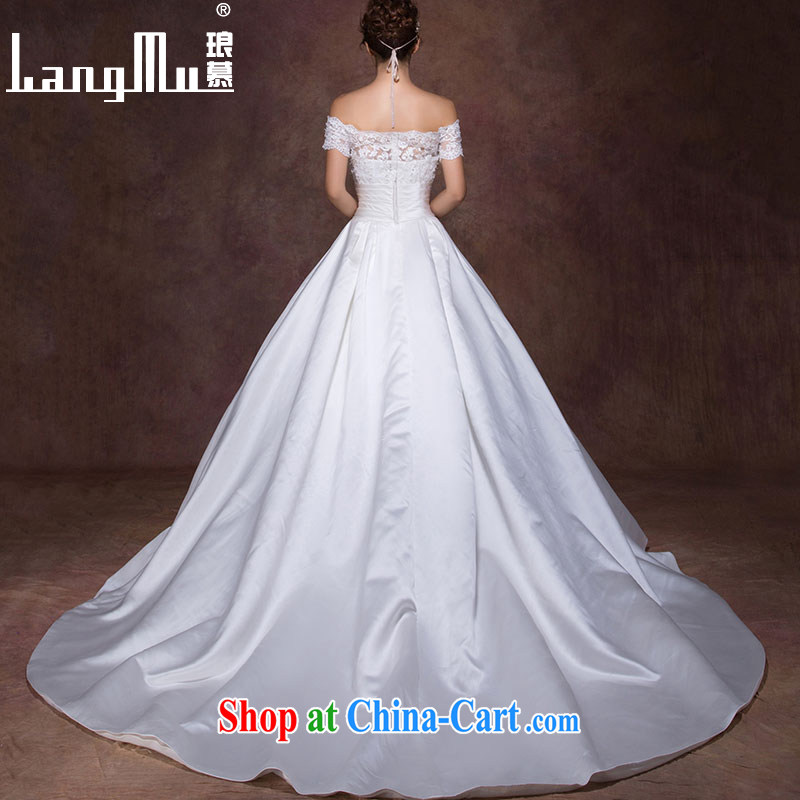 Luang Prabang in 2015 new wedding dresses a bare shoulders chest thick Satin zip-tail fashion a minimalist wedding custom white advanced customization, Luang Prabang, and shopping on the Internet