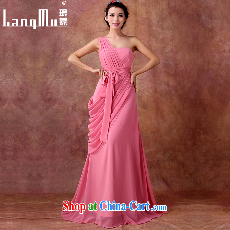 In Luang Prabang in 2015 OF NEW bridal wedding dress toast Stage service evening dress party dress in long skirts pink advanced customization