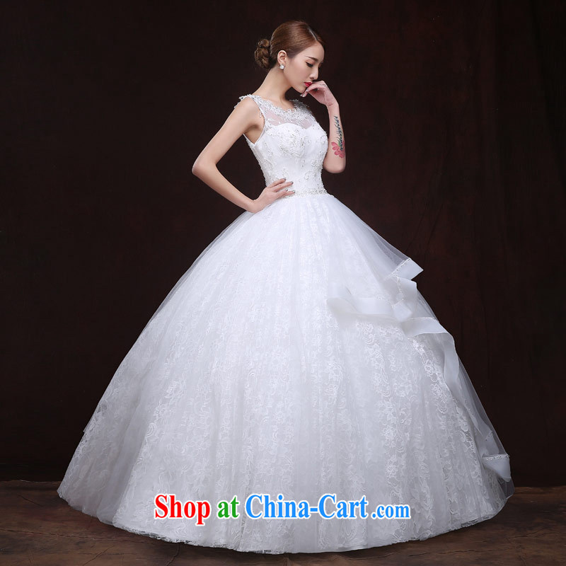 The Code love life wedding dresses 2015 New Field shoulder lace nails Pearl sexy back exposed Korean style the waist, elegant white XXL, love life, and shopping on the Internet