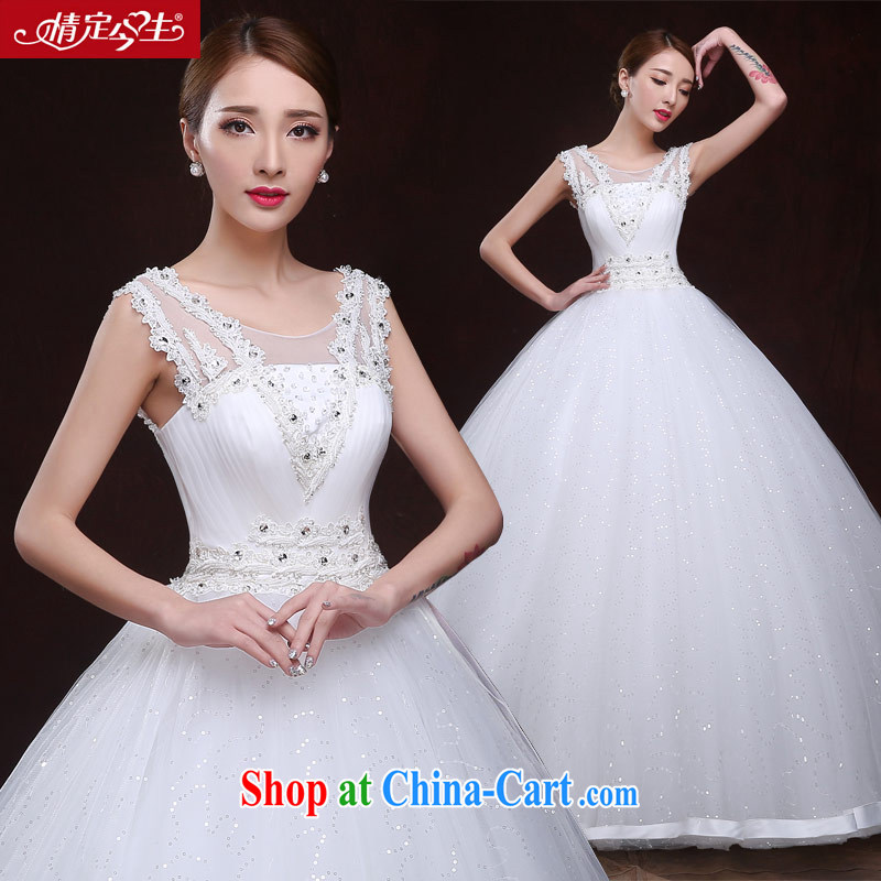The Code love life wedding a shoulder 2015 new sexy back exposed Web yarn parquet drill with Princess shaggy dress wedding dress girls white XXL, love life, and shopping on the Internet