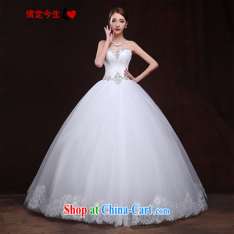 Love Life wedding wiped his chest new Korean bridal parquet drill the waist graphics thin strap shaggy skirts A field dress spring and summer, white European root yarn wedding dress girls white XXL