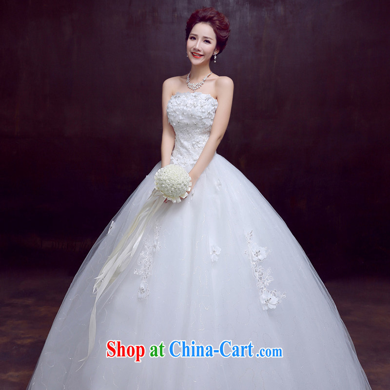 The married Yi wedding dresses new spring 2015 wiped his chest, bridal wedding beauty graphics thin sweet tied with flowers wedding, 3-Piece white XXL, dumping the married Yi, shopping on the Internet