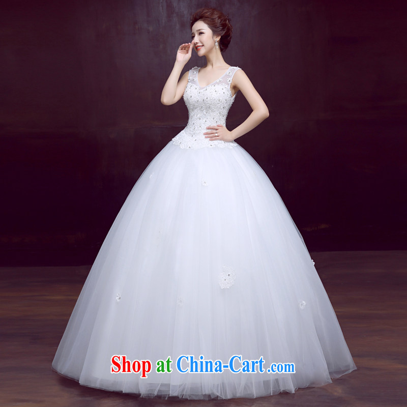Dumping the married Yi wedding dresses new 2015 spring shoulders with bridal wedding beauty graphics thin dark V collar sweet strap wedding, 3 piece white XXL, dumping the married Yi, shopping on the Internet