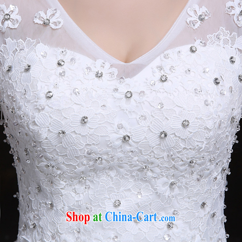 Dumping the married Yi wedding dresses new 2015 spring shoulders with bridal wedding beauty graphics thin dark V collar sweet strap wedding, 3 piece white XXL, dumping the married Yi, shopping on the Internet