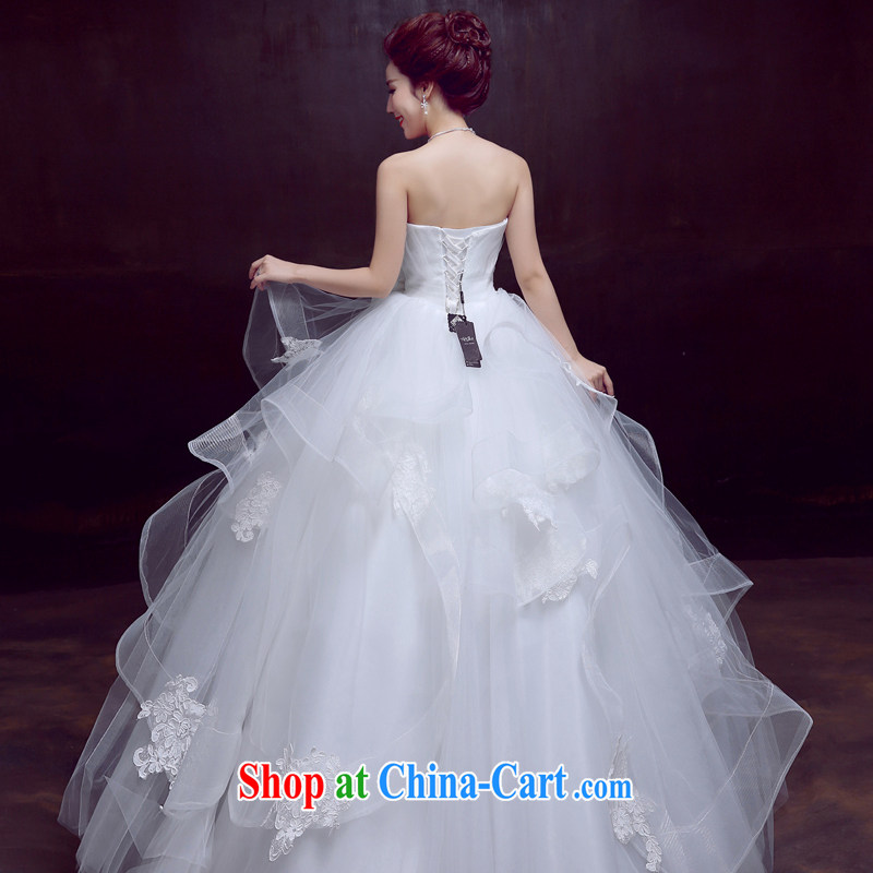 Dumping the married Yi wedding dresses new spring 2015 wiped his chest to marriages wedding beauty graphics thin sweet Butterfly Festival wedding, 3-Piece white M, dumping the woman, shopping on the Internet