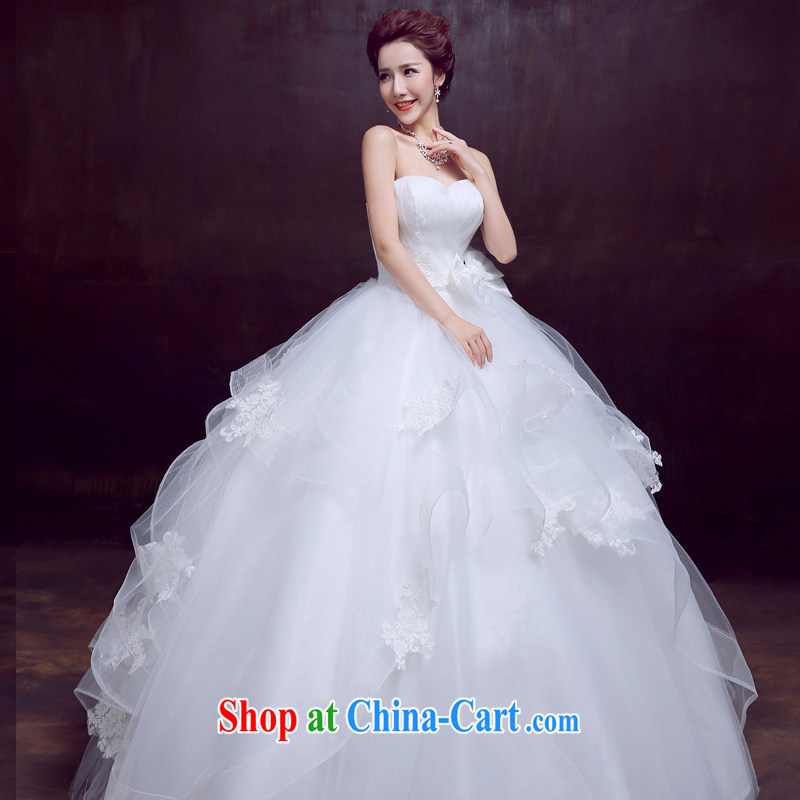 Dumping the married Yi wedding dresses new spring 2015 wiped his chest to marriages wedding beauty graphics thin sweet Butterfly Festival wedding, 3-Piece white M, dumping the woman, shopping on the Internet