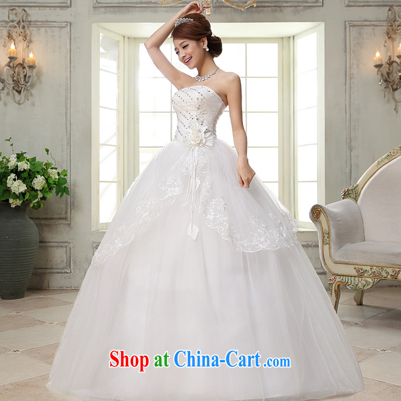 A good service is 2015 new Bridal Fashion erase chest wedding dress Princess sweet simplicity with wedding white 2XL, serving a good solid, shopping on the Internet