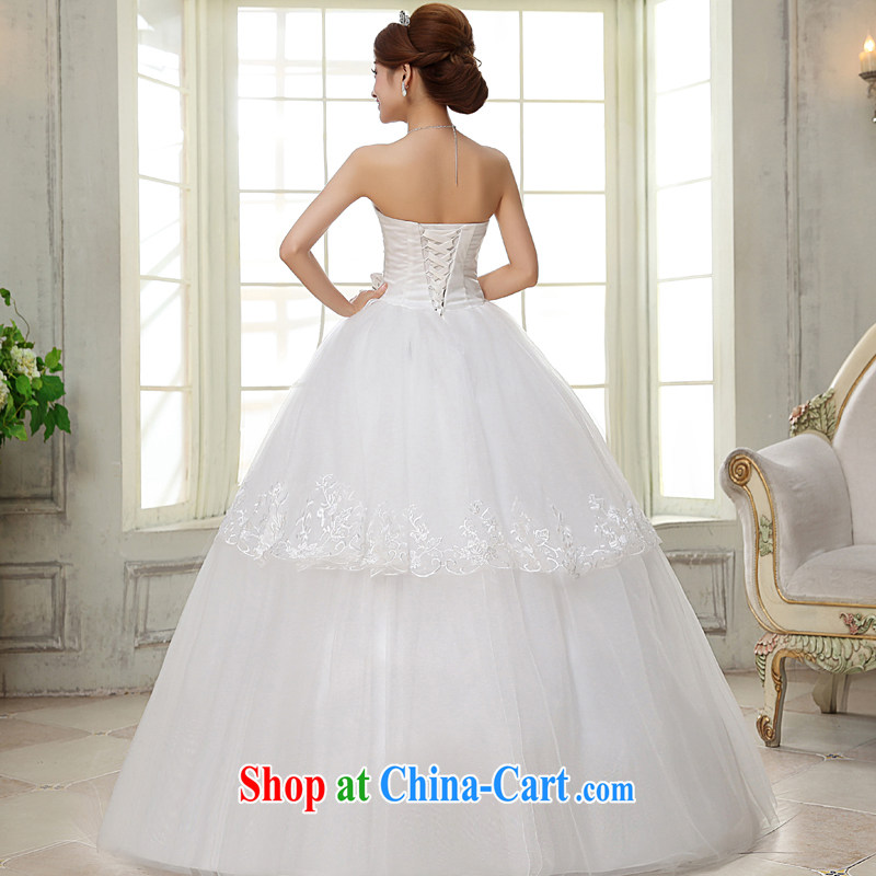 A good service is 2015 new Bridal Fashion erase chest wedding dress Princess sweet simplicity with wedding white 2XL, serving a good solid, shopping on the Internet